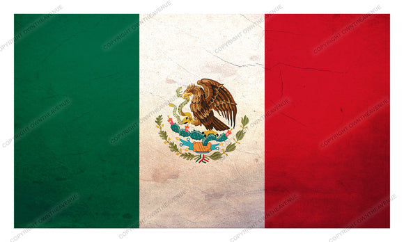 Mexico Mexican World Country Flag Vintage Style Vinyl Sticker Decal 4