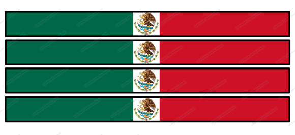 Mexico Mexican World Country Flags Racing Stripes V01 Sticker Decals 6