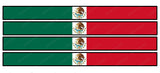Mexico Mexican World Country Flags Racing Stripes V01 Sticker Decals 6" - OwnTheAvenue