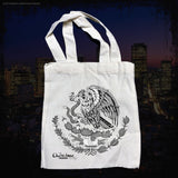Mexico Mexican Flag Coat of Arms Subdue Small Tote Bag - 8" Inches
