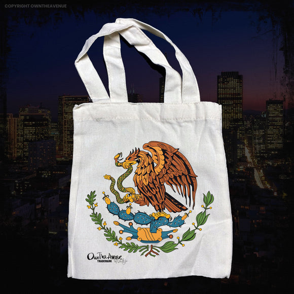Mexico Mexican Flag Coat of Arms Small Tote Bag - 8