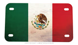 Mexico Mexican Flag Vintage Grunge Style Motorcycle Metal License Plate - OwnTheAvenue