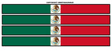 Mexico Mexican World Country Flags Racing Stripes V01 Sticker Decals 6" - OwnTheAvenue