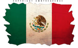 4Pcs Mexican Mexico Vintage Style Distressed Flags Vinyl Sticker Decals 3"