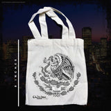 Mexico Mexican Flag Coat of Arms Subdue Small Tote Bag - 8" Inches