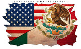 4Pcs Mexico Mexican USA American Vintage Distressed Flags Vinyl Sticker Decals 3" - OwnTheAvenue