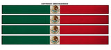 Mexico Mexican Flag Racing Stripes Vintage Style Sticker Decals 6" - OwnTheAvenue