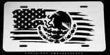 USA American Mexico Mexican Flag Vintage Style Auto License Plate