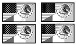 4Pcs Mexico Mexican USA American Subdued Flags Sticker Decals 3" - OwnTheAvenue