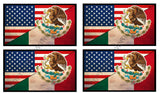 4Pcs Mexico USA American Vintage Style Flags Sticker Decals 3" - OwnTheAvenue
