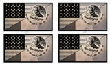 4Pcs Mexico USA American Vintage Style Subdued Flags Sticker Decals 3" - OwnTheAvenue
