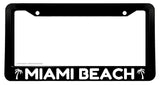 Miami Beach Model 2 Palm Trees Car Truck License Plate Frame - OwnTheAvenue