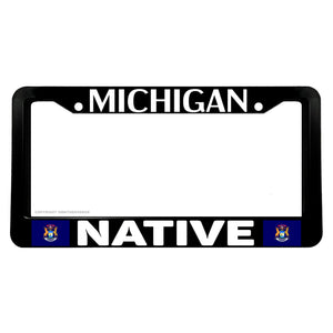 Michigan Native Flag Car Truck Auto License Plate Frame