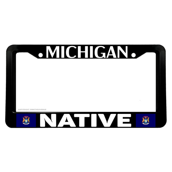 Michigan Native Flag Car Truck Auto License Plate Frame