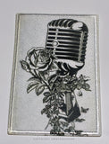 Microphone Floral Vintage Style Iron On Patch - OwnTheAvenue