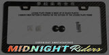 Midnight Riders JDM Drifting Racing Japanese Carbon Fiber License Plate Frame - OwnTheAvenue