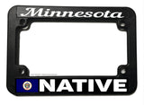 Minnesota Native Flag Motorcycle License Plate Frame