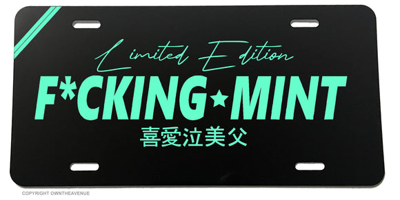 Mint JDM Kanji Japanese Racing Drifting Auto License Plate Cover - OwnTheAvenue