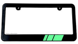 Mint Sport Racing Stripe Drifting Slim Style Black License Plate Frame - OwnTheAvenue