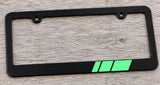 Mint Sport Racing Stripe Drifting Slim Style Black License Plate Frame - OwnTheAvenue