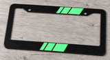 Mint Sport Racing Stripe JDM Racing Model V01 Black License Plate Frame