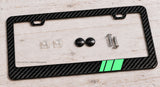 Mint Sport Stripe Model V001 Carbon Fiber License Plate Frame - OwnTheAvenue