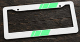 Mint Sport Racing Stripe JDM Racing Model V01 White License Plate Frame