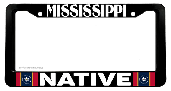 Mississippi Native Flag Car Truck Auto License Plate Frame