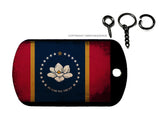 Mississippi Flag Vintage Style Distressed Keychain Necklace Tag - OwnTheAvenue