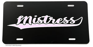 Mistress JDM Cute Drift Race Drag Funny License Plate Cover Model-3823 - OwnTheAvenue