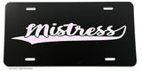 Mistress JDM Cute Drift Race Drag Funny License Plate Cover Model-3823