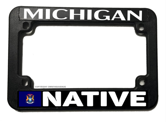 Michigan Native Flag Motorcycle License Plate Frame - OwnTheAvenue