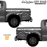 x2 Off Road 4x4 Lifted Pick Up Truck Mountains Vinyl Decor Decal Graphics Kit