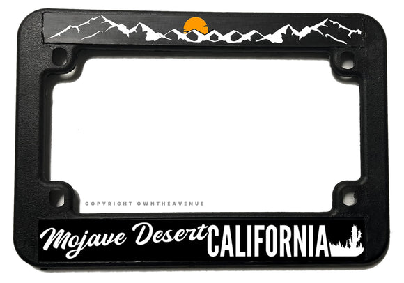 Mojave Desert California Motorcycle Black License Plate Frame - OwnTheAvenue