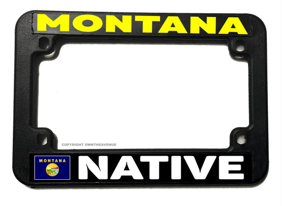 Montana Native Flag Motorcycle License Plate Frame