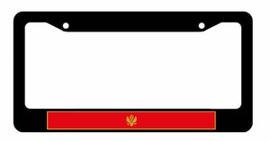 Montenegro Flag Country Stripe Colors Racing Car Truck License Plate Frame - OwnTheAvenue