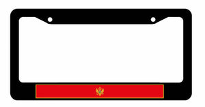 Montenegro Flag Country Stripe Colors Racing Car Truck License Plate Frame