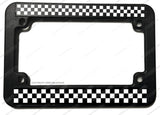 Checkered Pattern Flag Racing Style Motorcycle License Plate Frame - OwnTheAvenue