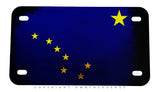 Alaska Alaskan Flag Rustic Style Motorcycle License Plate - OwnTheAvenue