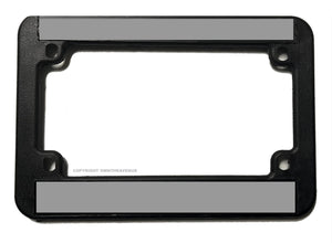 Support Corrections Officers Silver Colored Line Motorcycle License Plate Frame