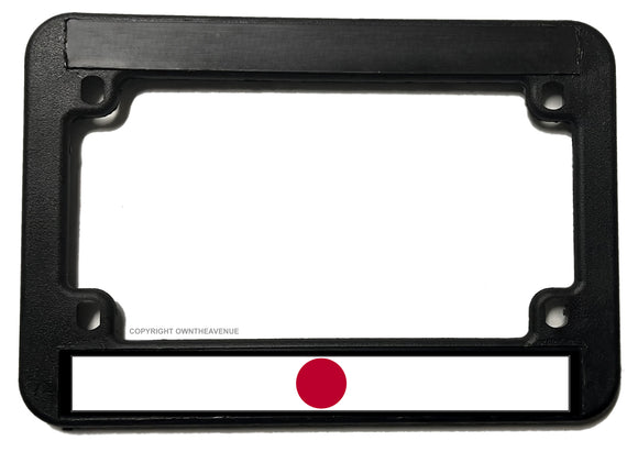 Japan Japanese World Country Flag V01 Motorcycle License Plate Frame - OwnTheAvenue