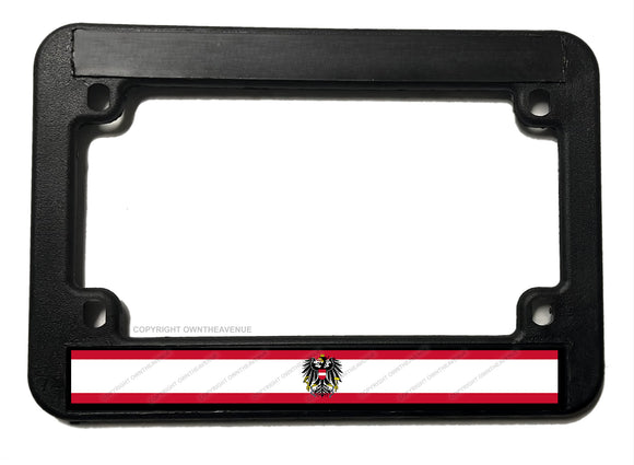 Austria Austrian World Country Flag Eagle Motorcycle License Plate Frame