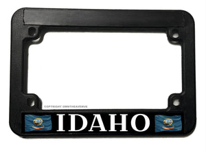 Idaho Flag Wavey Art Style Motorcycle License Plate Frame - OwnTheAvenue