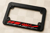 Japanese Kanji Rising Sun Racing Sport Stripes Motorcycle License Plate Frame