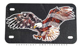 Bald Eagle American Flag USA Motorcycle Auto Metal License Plate
