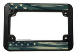 USA American Subdued World Country Flag Model-2 Motorcycle License Plate Frame - OwnTheAvenue