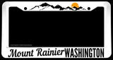Mount Rainier Washington White License Plate Frame - OwnTheAvenue