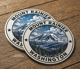 2 Pack Mount Rainier Washington Souvenir Car Truck Laptop Vinyl Sticker Decals 4"