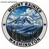 2 Pack Mount Rainier Washington Souvenir Car Truck Laptop Vinyl Sticker Decals 4"