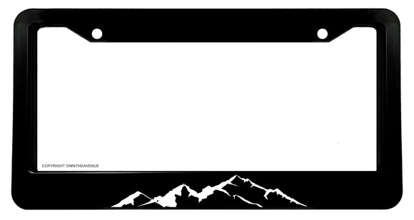 Mountains Mountain Off Road Truck 4x4 Black License Plate Frame - OwnTheAvenue